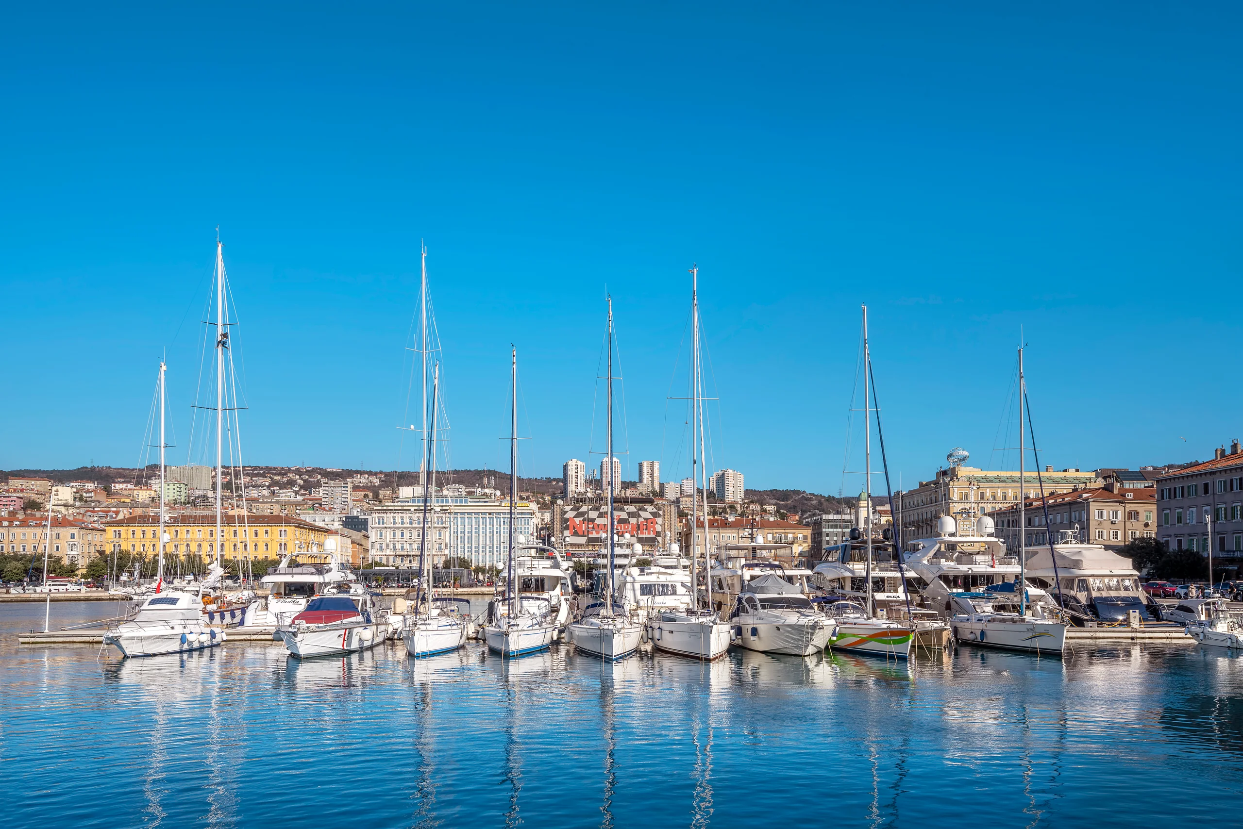 Waterfront hours and city atmosphere in Rijeka.